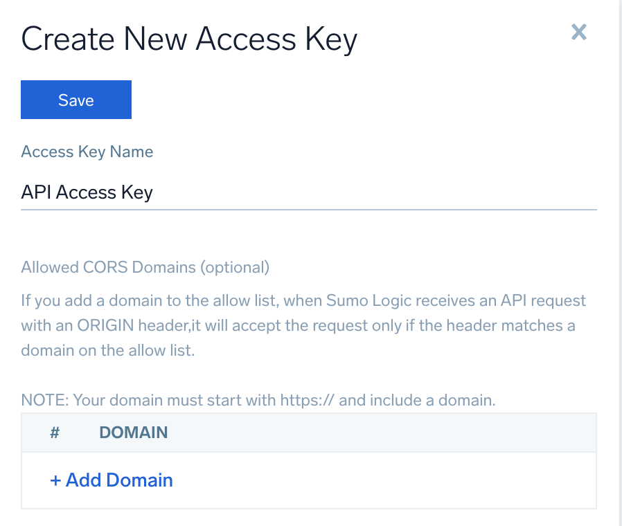 create new access key