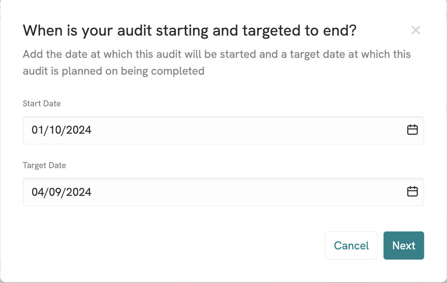 TO Audits Self Service Audit Date