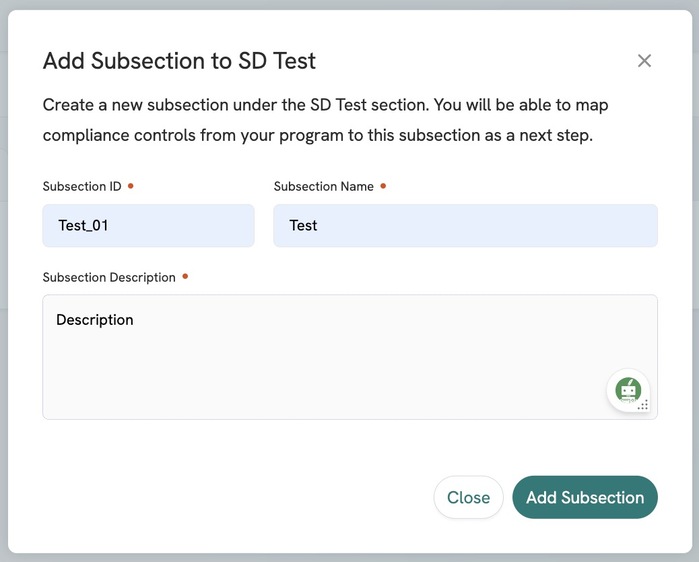 TO Custom Frameworks Add Subsection 06