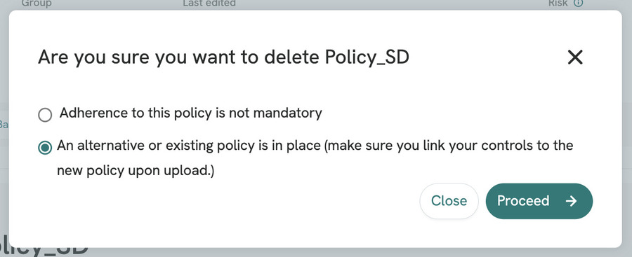 TO Policies Delete Policy 16