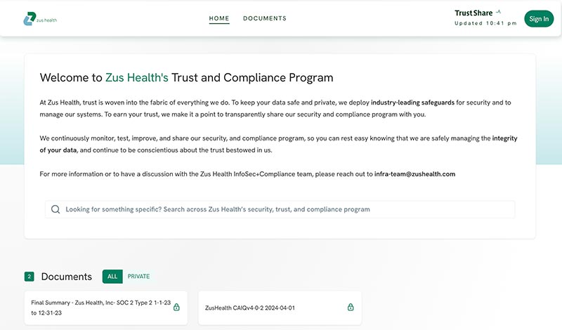 zushealth trustshare