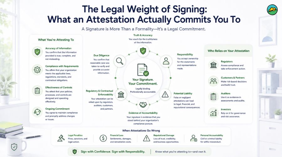 The legal weight of signing what an attestation actually commits you to