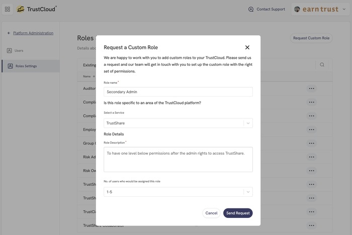TC PO Request Custom Role