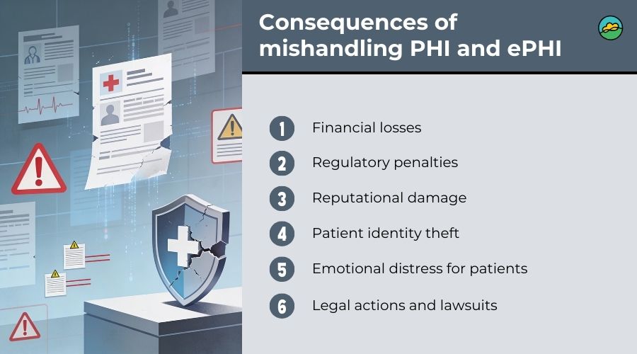 Consequences of mishandling PHI and ePHI