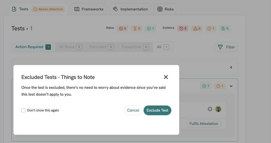 TO Excluded Tests - Things to Note