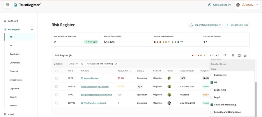 TR - Search and filter