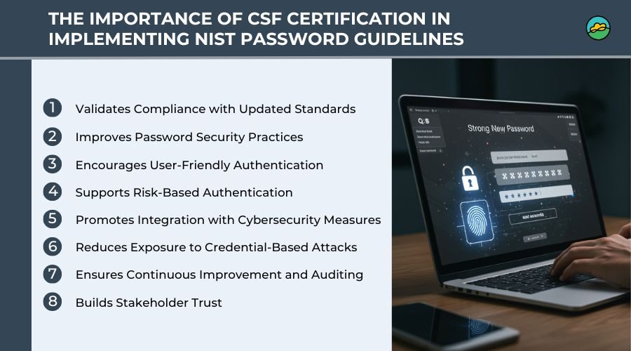 The importance of CSF certification in implementing NIST password guidelines 2025