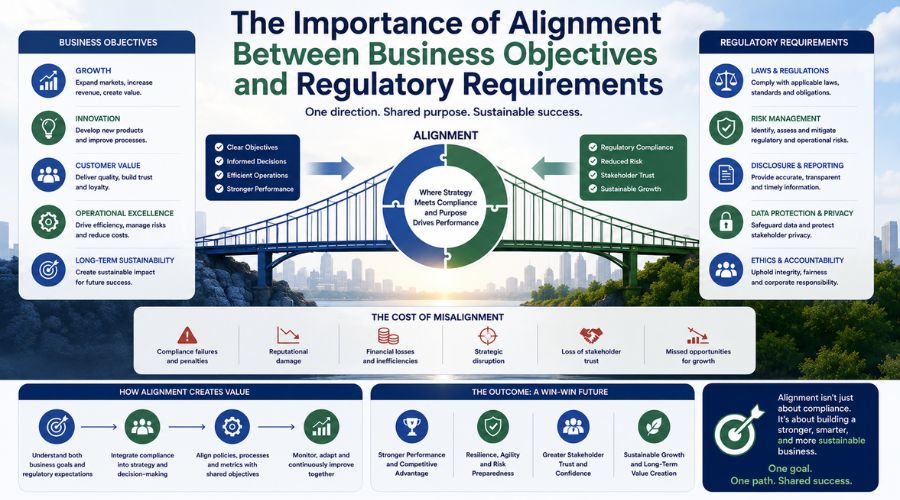 The importance of alignment between business objectives and regulatory requirements