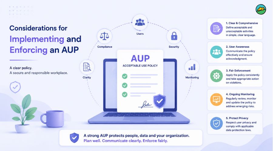Considerations for implementing and enforcing an AUP