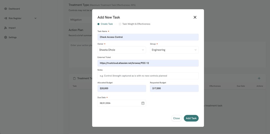 TR - Add New Task