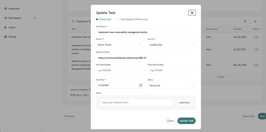 TR - Update Task