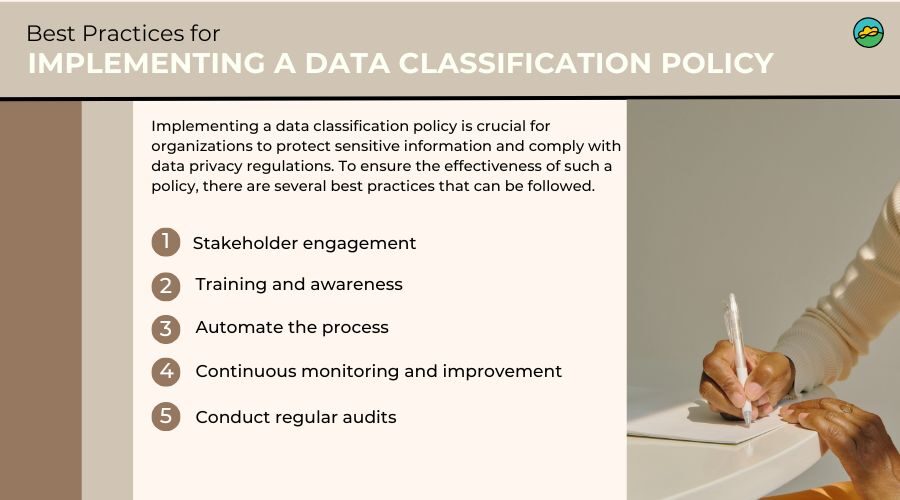 Best Practices for implementing a data classification policy