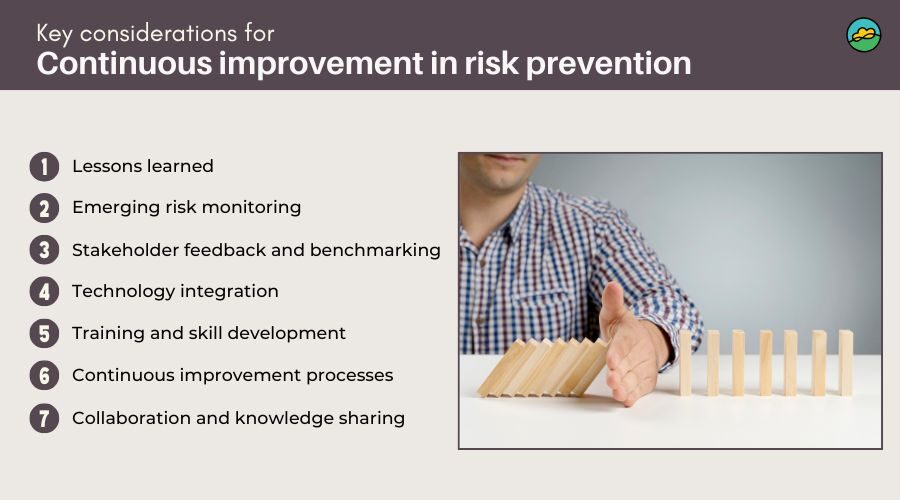 Continuous improvement in risk prevention
