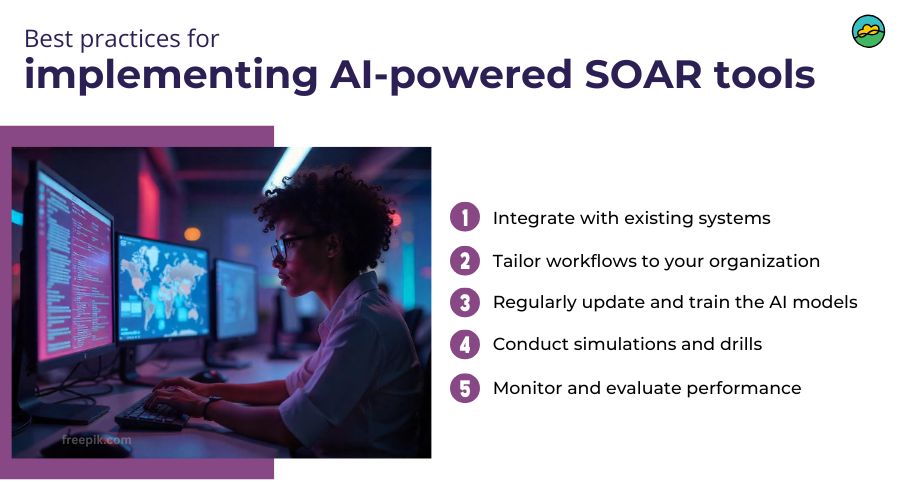 Best practices for implementing AI-powered SOAR tools