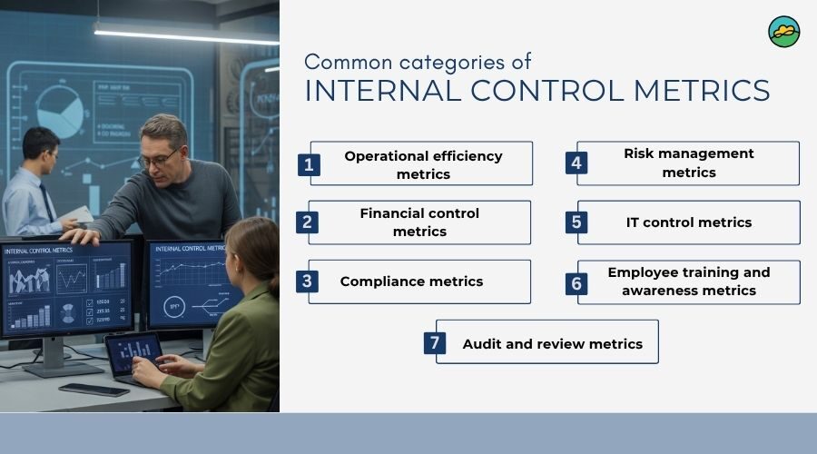 Common categories of internal control metrics