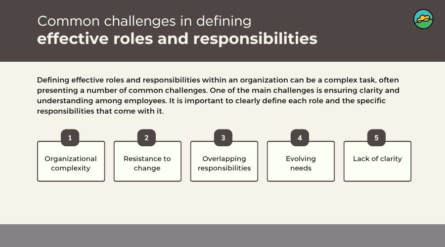 Common challenges in defining effective roles and responsibilities