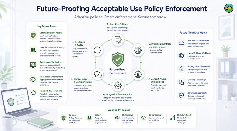 Future-proofing acceptable use policy enforcement