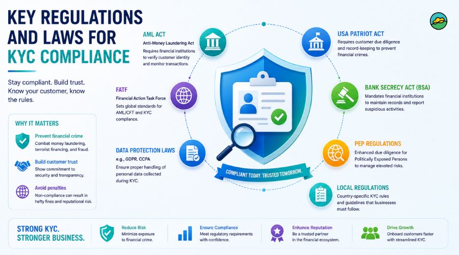 Key regulations and laws for KYC compliance
