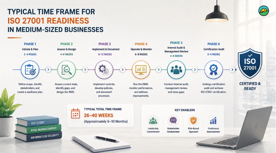 Typical time frame for ISO 27001 readiness in medium-sized businesses