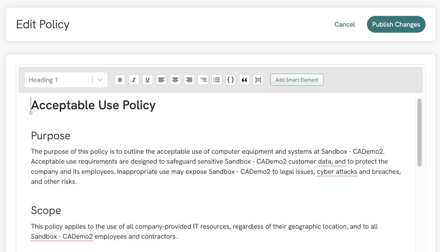 TO - Editing policy