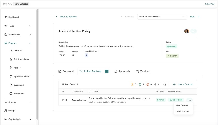 TO - Policies - Linking control 01